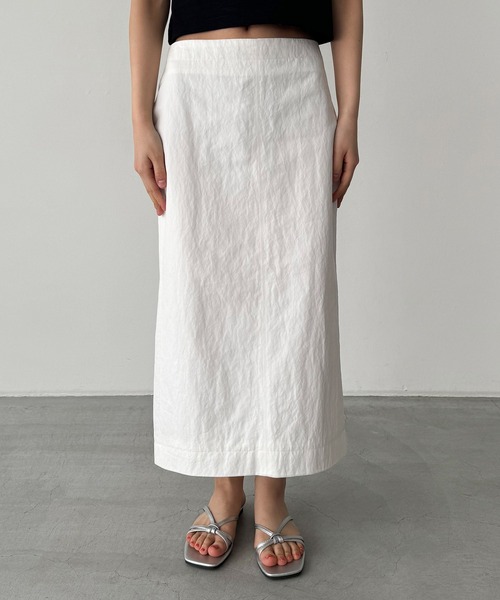 CANAL JEAN（キャナルジーン）の「MAYSEVEN　コットンナイロンタイトスカート（スカート・レディース・ホワイト/ブラック・SMALL/MEDIUM）」の8枚目の写真