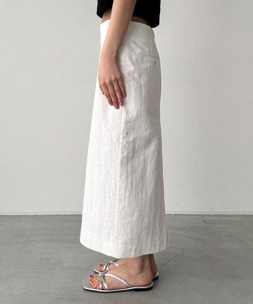 CANAL JEAN（キャナルジーン）の「MAYSEVEN　コットンナイロンタイトスカート（スカート・レディース・ホワイト/ブラック・SMALL/MEDIUM）」の9枚目の写真