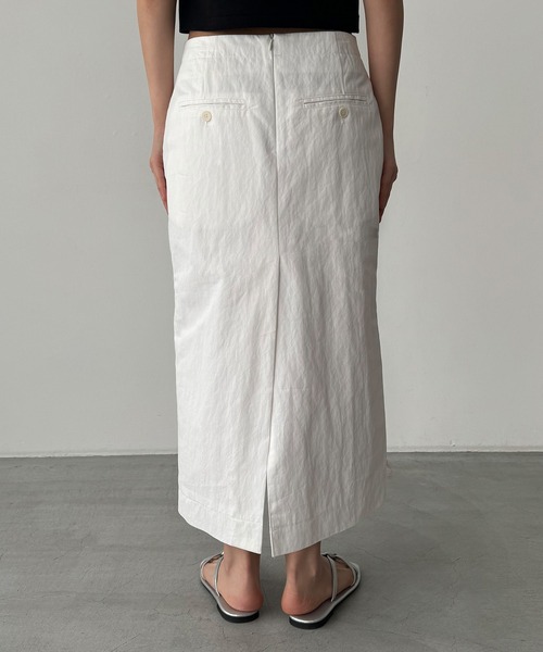 CANAL JEAN（キャナルジーン）の「MAYSEVEN　コットンナイロンタイトスカート（スカート・レディース・ホワイト/ブラック・SMALL/MEDIUM）」の10枚目の写真