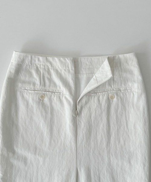 CANAL JEAN（キャナルジーン）の「MAYSEVEN　コットンナイロンタイトスカート（スカート・レディース・ホワイト/ブラック・SMALL/MEDIUM）」の14枚目の写真