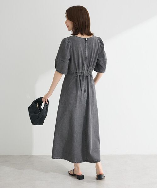 ELENCARE DUE（エレンカーレデュエ）の「・ELENCARE DUE デニム5分袖ワンピース（ワンピース・レディース・インディゴブルー/ライトインディゴブルー/グレー・FREE）」の18枚目の写真