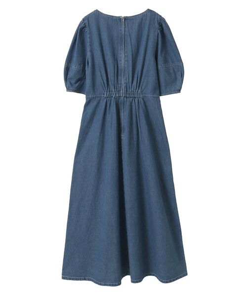 ELENCARE DUE（エレンカーレデュエ）の「・ELENCARE DUE デニム5分袖ワンピース（ワンピース・レディース・インディゴブルー/ライトインディゴブルー/グレー・FREE）」の6枚目の写真