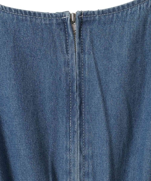 ELENCARE DUE（エレンカーレデュエ）の「・ELENCARE DUE デニム5分袖ワンピース（ワンピース・レディース・インディゴブルー/ライトインディゴブルー/グレー・FREE）」の8枚目の写真