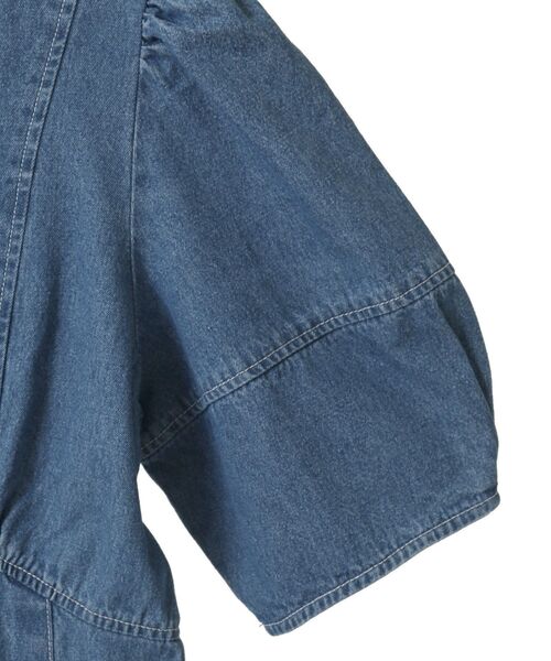 ELENCARE DUE（エレンカーレデュエ）の「・ELENCARE DUE デニム5分袖ワンピース（ワンピース・レディース・インディゴブルー/ライトインディゴブルー/グレー・FREE）」の9枚目の写真