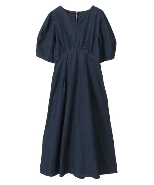 ELENCARE DUE（エレンカーレデュエ）の「・ELENCARE DUE デニム5分袖ワンピース（ワンピース・レディース・インディゴブルー/ライトインディゴブルー/グレー・FREE）」の14枚目の写真