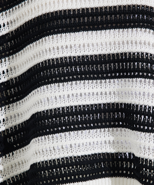 qualite（カリテ）の「【大人の透け感】透かしガータースクエアニット/夏服/サマーニット（ニット/セーター・レディース・その他/オフホワイト/ブルー/ベージュ/グリーン・フリー）」の16枚目の写真