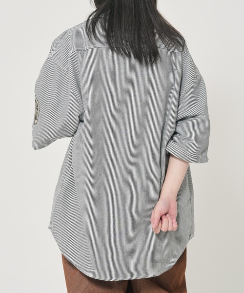 CORISCO(コリスコ)の「ヒッコリーワッペン半袖シャツ(M1)(シャツ/ブラウス・メンズ・その他1/その他2・LARGE/MEDIUM/X-LARGE)」の5枚目の写真