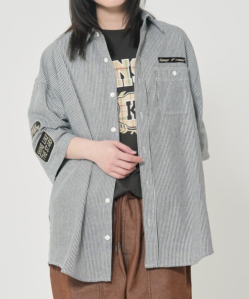 CORISCO(コリスコ)の「ヒッコリーワッペン半袖シャツ(M1)(シャツ/ブラウス・メンズ・その他1/その他2・LARGE/MEDIUM/X-LARGE)」の4枚目の写真