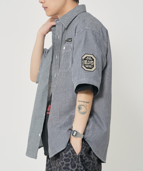 CORISCO(コリスコ)の「ヒッコリーワッペン半袖シャツ(M1)(シャツ/ブラウス・メンズ・その他1/その他2・LARGE/MEDIUM/X-LARGE)」の7枚目の写真