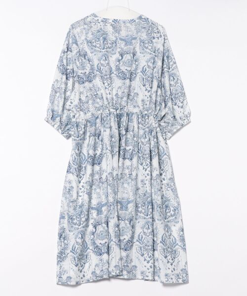 iS ScoLar（イズスカラー）の「552206：海総柄シアーチェック 前開きシャツワンピース（シャツワンピース・レディース・ネイビー/グリーン/ピンク・M）」の4枚目の写真