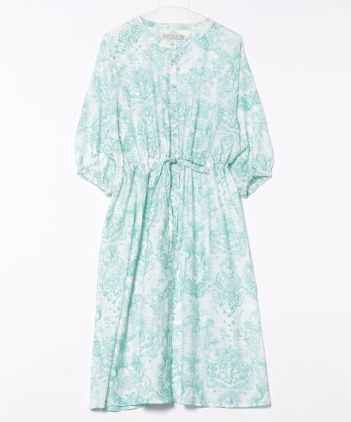 iS ScoLar（イズスカラー）の「552206：海総柄シアーチェック 前開きシャツワンピース（シャツワンピース・レディース・ネイビー/グリーン/ピンク・M）」の6枚目の写真