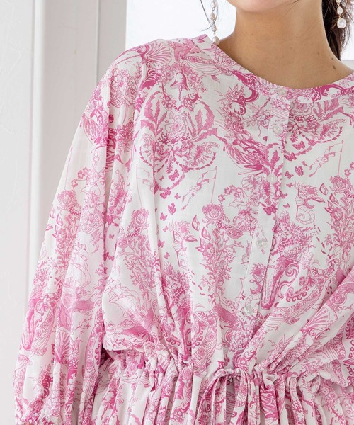 iS ScoLar（イズスカラー）の「552206：海総柄シアーチェック 前開きシャツワンピース（シャツワンピース・レディース・ネイビー/グリーン/ピンク・M）」の17枚目の写真