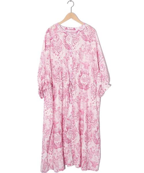 iS ScoLar（イズスカラー）の「552206：海総柄シアーチェック 前開きシャツワンピース（シャツワンピース・レディース・ネイビー/グリーン/ピンク・M）」の16枚目の写真