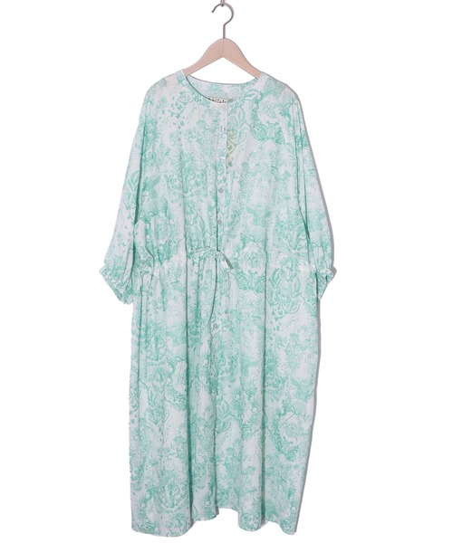 iS ScoLar（イズスカラー）の「552206：海総柄シアーチェック 前開きシャツワンピース（シャツワンピース・レディース・ネイビー/グリーン/ピンク・M）」の12枚目の写真