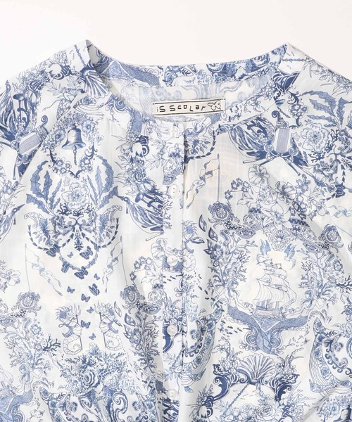 iS ScoLar（イズスカラー）の「552206：海総柄シアーチェック 前開きシャツワンピース（シャツワンピース・レディース・ネイビー/グリーン/ピンク・M）」の10枚目の写真