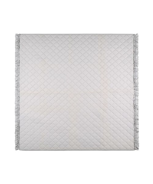 Francfranc（フランフラン）の「【オンライン限定】ひんやり冷感キルトラグ フリル  L 1850*1850（ラグ/マット・レディース・ライトグレー・FREE）」の5枚目の写真