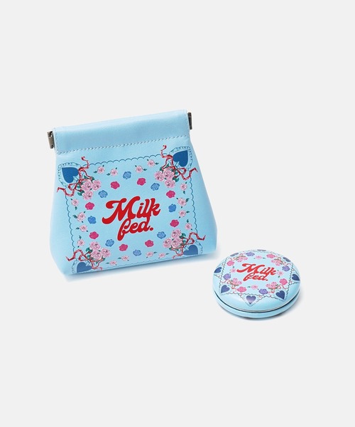 MILKFED.(ミルクフェド)の「FLOWER PATTERN MIRROR(手鏡/メイクミラー・レディース・オフホワイト/ライトピンク/ライトブルー・ONE SIZE)」の4枚目の写真