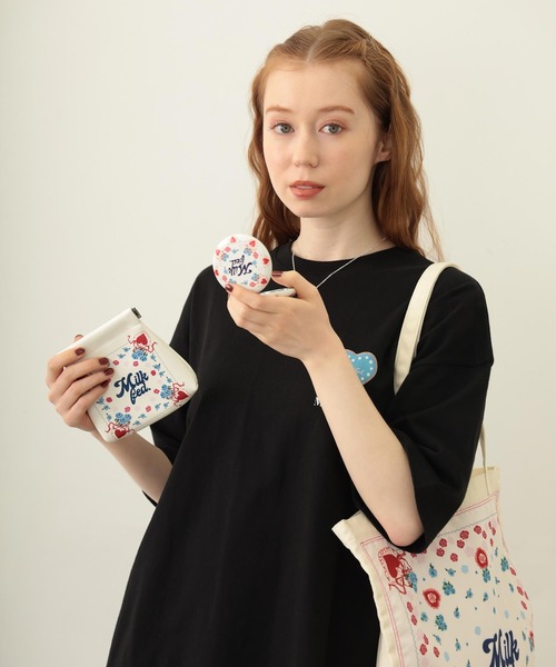 MILKFED.(ミルクフェド)の「FLOWER PATTERN MIRROR(手鏡/メイクミラー・レディース・オフホワイト/ライトピンク/ライトブルー・ONE SIZE)」の8枚目の写真