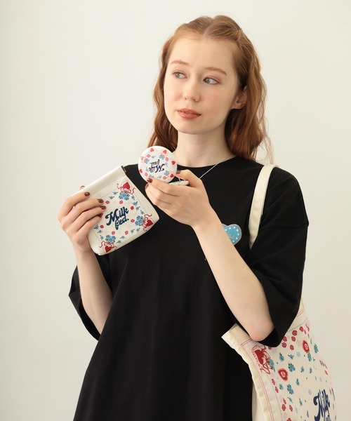 MILKFED.(ミルクフェド)の「FLOWER PATTERN MIRROR(手鏡/メイクミラー・レディース・オフホワイト/ライトピンク/ライトブルー・ONE SIZE)」の9枚目の写真