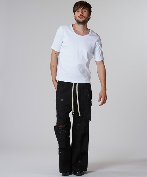 NO ID.(ノーアイディ)の「mt9800-フライスU-N-T Tシャツ(Tシャツ/カットソー・メンズ・グレー/ブラック/ホワイト・2/1)」の20枚目の写真