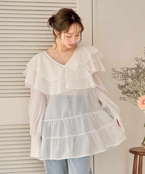 うさぎ様フランシュリッペ　diary 可愛いチュニックワンピースチュニックグレー Amazon | チュニック レディース 春夏 ブラウス レース 刺繍
