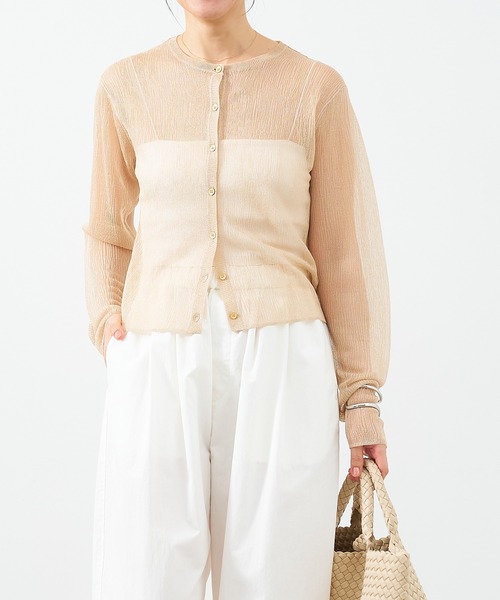 MICA&DEAL(マイカ&ディール)の「ランダムシアーカーディガン(カーディガン/ボレロ・レディース・ブラック/ベージュ/オフホワイト・FREE)」の3枚目の写真