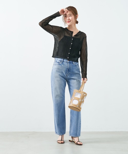 MICA&DEAL(マイカ&ディール)の「ランダムシアーカーディガン(カーディガン/ボレロ・レディース・ブラック/ベージュ/オフホワイト・FREE)」の12枚目の写真