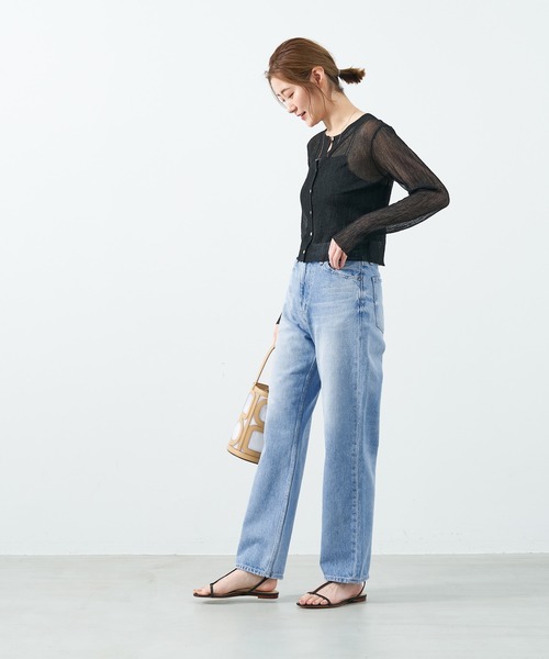 MICA&DEAL(マイカ&ディール)の「ランダムシアーカーディガン(カーディガン/ボレロ・レディース・ブラック/ベージュ/オフホワイト・FREE)」の13枚目の写真