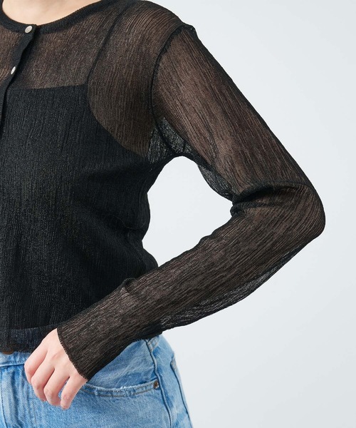 MICA&DEAL(マイカ&ディール)の「ランダムシアーカーディガン(カーディガン/ボレロ・レディース・ブラック/ベージュ/オフホワイト・FREE)」の20枚目の写真