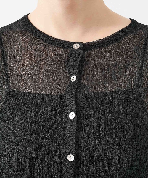 MICA&DEAL(マイカ&ディール)の「ランダムシアーカーディガン(カーディガン/ボレロ・レディース・ブラック/ベージュ/オフホワイト・FREE)」の21枚目の写真