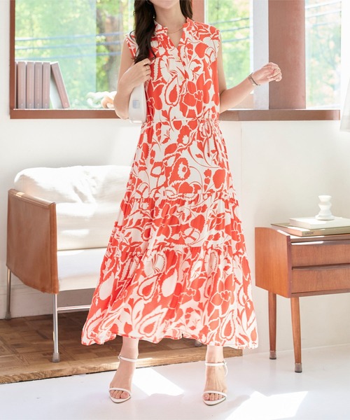 裾ティアードリゾートワンピース（ワンピース）｜KOBE LETTUCE