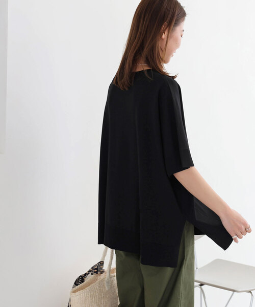 JOURNAL STANDARD relume（ジャーナルスタンダード　レリューム）の「《追加2》接触冷感 / ウォッシャブルクールポンチョプルオーバー（ニット/セーター・レディース・ライトグレー/ブルー/ブラック・FREE）」の11枚目の写真