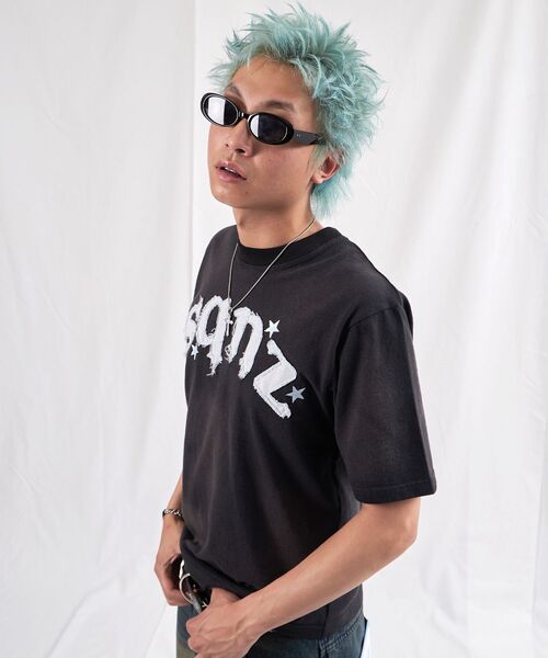 SEQUENZ（シークエンズ）の「【sqnz（エスキュンズ）】sqnz applique washed tee / Tシャツ 半袖 クルーネック 加工 フリンジ（Tシャツ/カットソー・メンズ・ライトグレー/ブラック/ライトブルー・SMALL/LARGE/MEDIUM）」の14枚目の写真