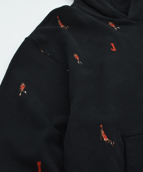 AIR JORDAN（エアジョーダン）の「【USED】AIR JORDAN 総柄 パーカー（パーカー・メンズ・ブラック・LARGE）」の3枚目の写真