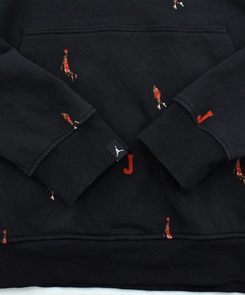 AIR JORDAN（エアジョーダン）の「【USED】AIR JORDAN 総柄 パーカー（パーカー・メンズ・ブラック・LARGE）」の4枚目の写真