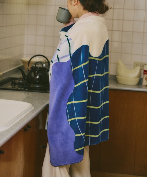 BIRTHDAY BAR(バースデイバー)の「【SAHIR サヒール】Flannel blanket ブランケット(ブランケット・レディース・パープル/オレンジ/ブラウン・0)」の3枚目の写真