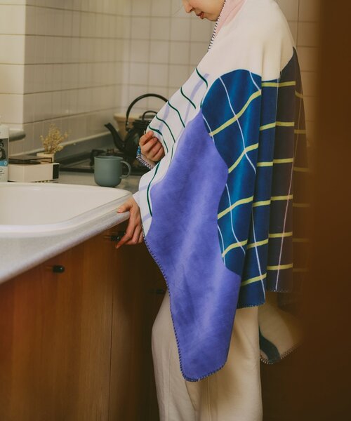 BIRTHDAY BAR(バースデイバー)の「【SAHIR サヒール】Flannel blanket ブランケット(ブランケット・レディース・パープル/オレンジ/ブラウン・0)」の7枚目の写真