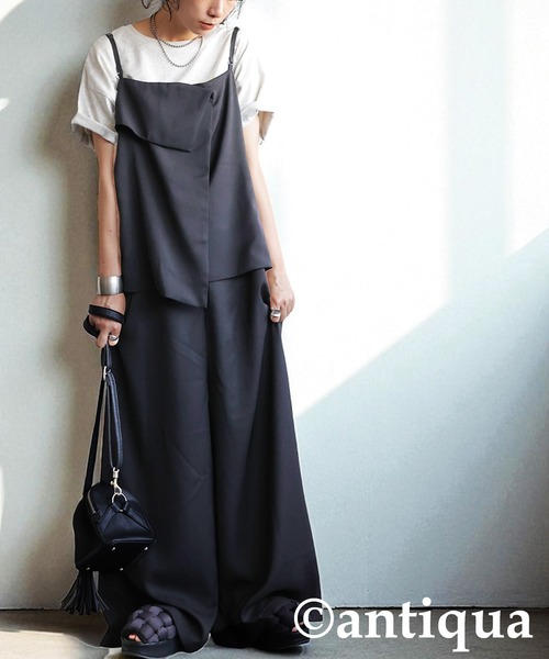 美品 ALEKSANDRE AKHALKATSISHVILI フレア サロペット ElegChic サロペット オーバーオール マキシ丈フレアサロペット
