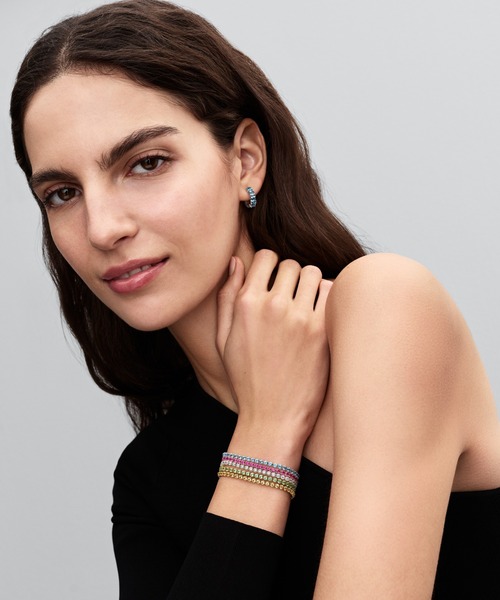 スパークリング ライトブルー テニス ブレスレット（ブレスレット