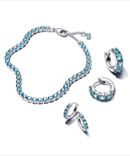 スパークリング ライトブルー テニス ブレスレット（ブレスレット