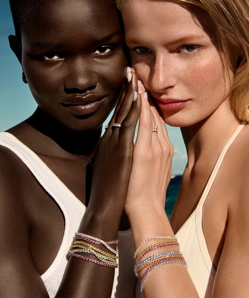 スパークリング ライトブルー テニス ブレスレット（ブレスレット