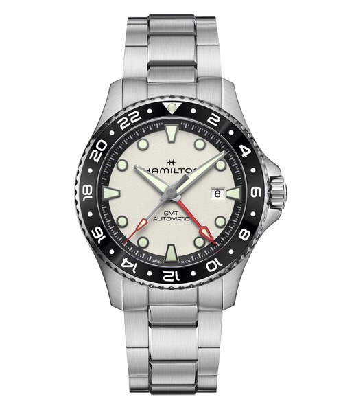HAMILTON（ハミルトン）の「HAMILTON [ハミルトン] 腕時計 Khaki Scuba （カーキ スキューバ） GMT オート 自動巻き 43MM シルバー×シルバー（アナログ腕時計・メンズ・シルバー・FREE）」の2枚目の写真