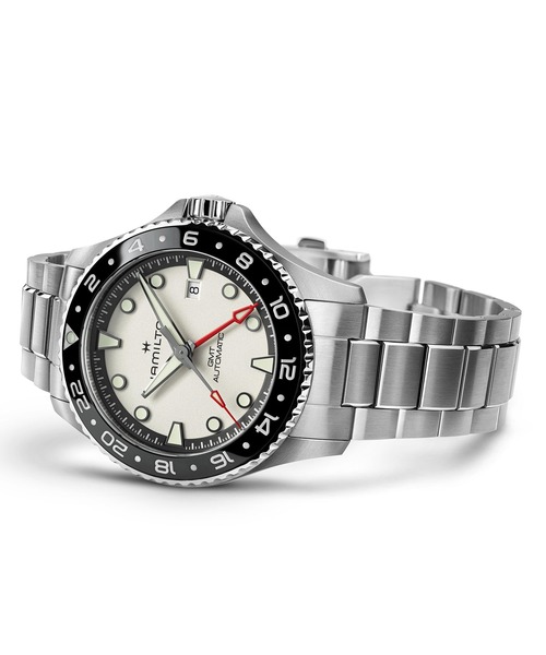 HAMILTON（ハミルトン）の「HAMILTON [ハミルトン] 腕時計 Khaki Scuba （カーキ スキューバ） GMT オート 自動巻き 43MM シルバー×シルバー（アナログ腕時計・メンズ・シルバー・FREE）」の3枚目の写真