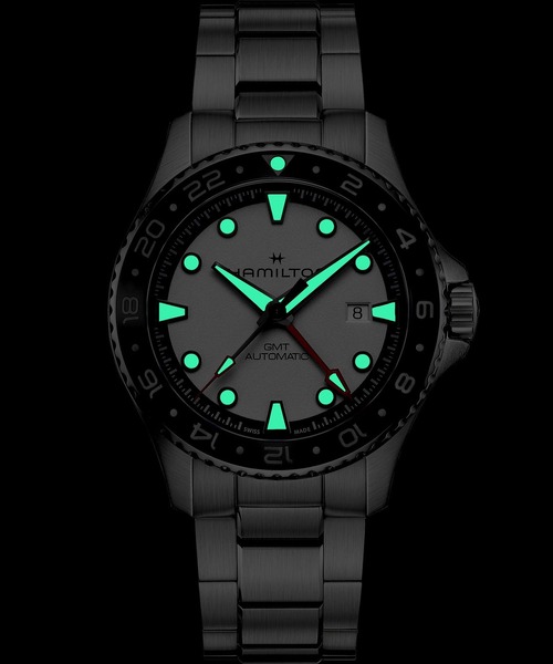 HAMILTON（ハミルトン）の「HAMILTON [ハミルトン] 腕時計 Khaki Scuba （カーキ スキューバ） GMT オート 自動巻き 43MM シルバー×シルバー（アナログ腕時計・メンズ・シルバー・FREE）」の8枚目の写真
