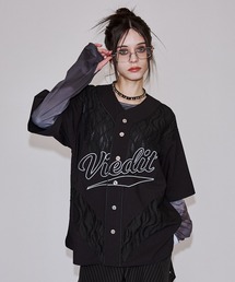 VI E DIT(BGfBbg)Jacquard Baseball Shirts/WK[hx[X{[Vc(Vc/uEX)