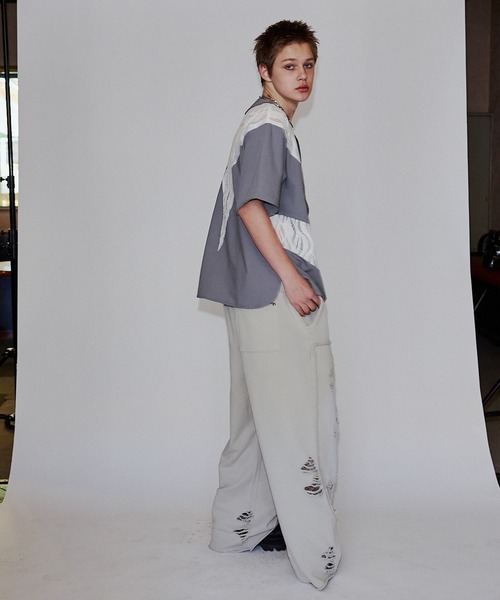 VI E DIT（ヴィエディット）の「Jacquard Baseball Shirts/ジャガードベースボールシャツ（シャツ/ブラウス・メンズ・ホワイト/ブラック・1/2）」の12枚目の写真