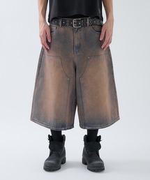 ANDER HUNK(A_[nN)Washed Double-knee Baggy Jorts / EHbV_uj[oM[W[c(fjpc)