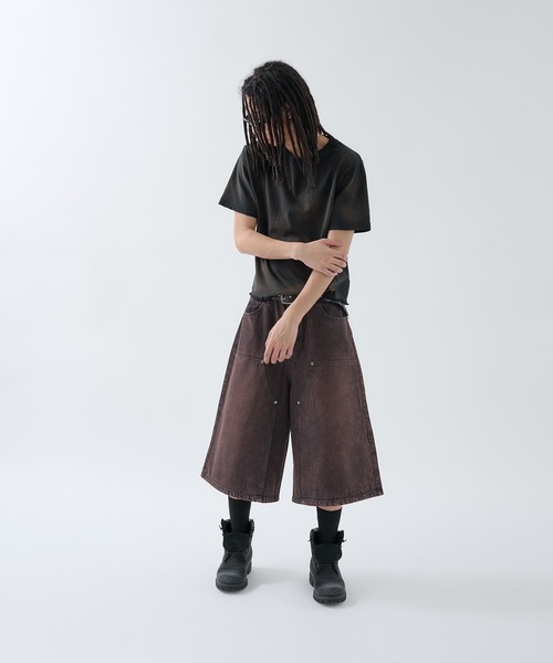 セール】Washed Double-knee Baggy Jorts / ウォッシュ