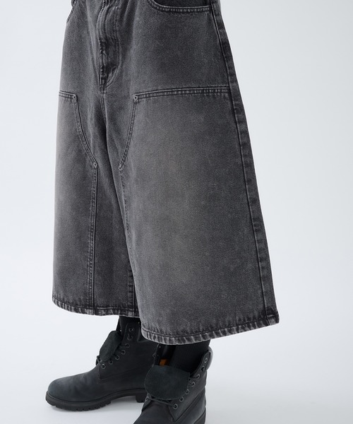 日本製 68&BROTHERS W32 ダブルニー バギーデニムショートパンツ ANDER HUNK（アンダーハンク）の「Washed Double-knee Baggy