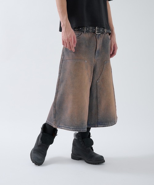 日本製 68&BROTHERS W32 ダブルニー バギーデニムショートパンツ Early 00's DOCKERS 2タック デニムショーツmbm03381101732766